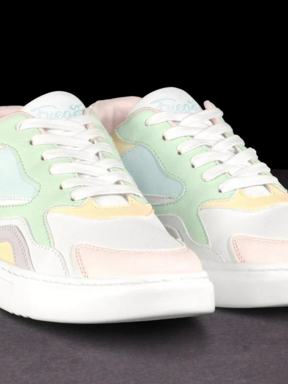 Pastel Panel Women’s Lace-Up Sneakers